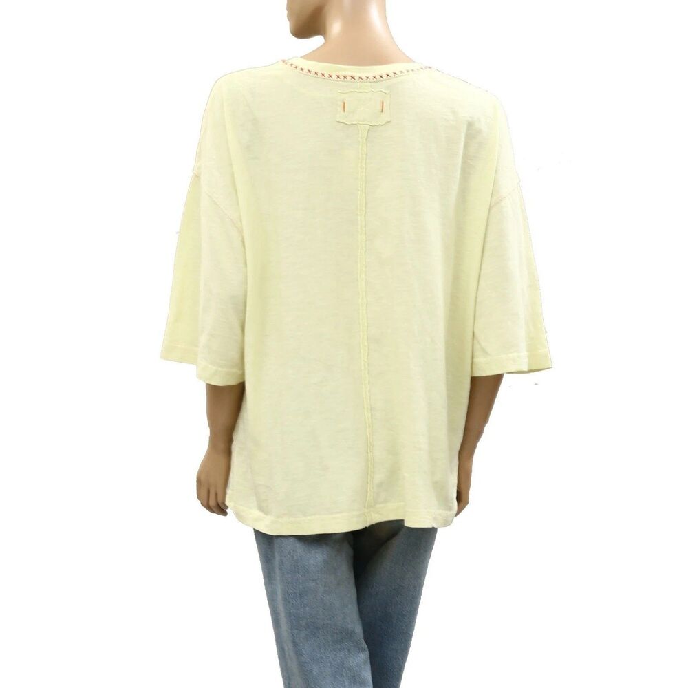 Free People We The Free In Spring Tee Tunic Top Short Sleeves Printed S 286746 - Picture 4 of 6